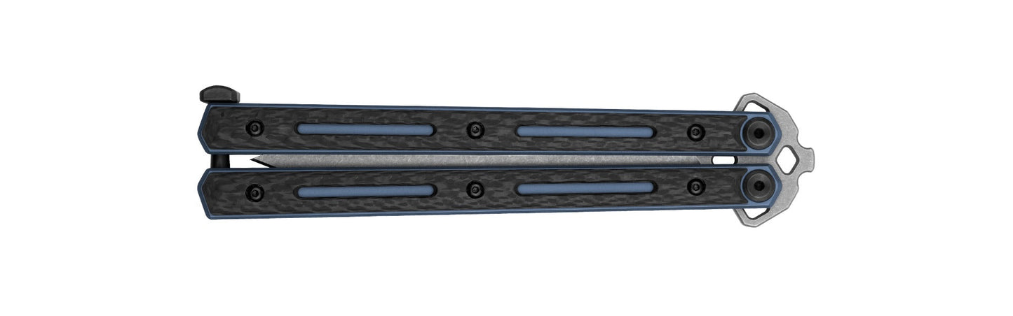 Kershaw Lucha 5150CF Butterfly Knife 4.6in CPM 20CV Steel Blade Carbon Fiber Handles