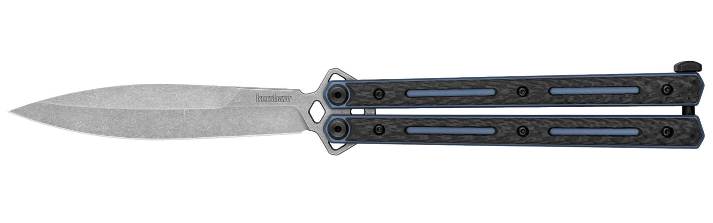 Kershaw Lucha 5150CF Butterfly Knife 4.6in CPM 20CV Steel Blade Carbon Fiber Handles
