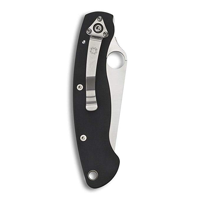 Spyderco Military G10 Handles C36GPE Folding Knife - Plain Edge