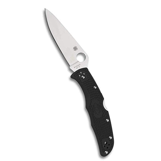 Spyderco Endura 4 Lightweight FFG C10FPBK full-flat-ground VG-10 folding knife, black FRN handle