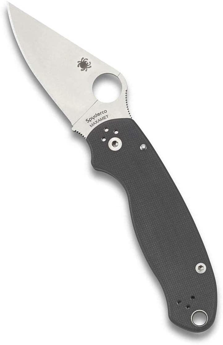 Spyderco Para 3 Dark Gray G-10 Handles 2.95in Maxamet Steel Blade - C223GDGY