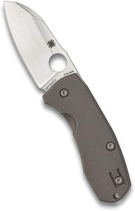 Spyderco Techno 2 Titanium Folding Knife 2.52in Blade w/ CTS-XHP Steel - C158TIP2