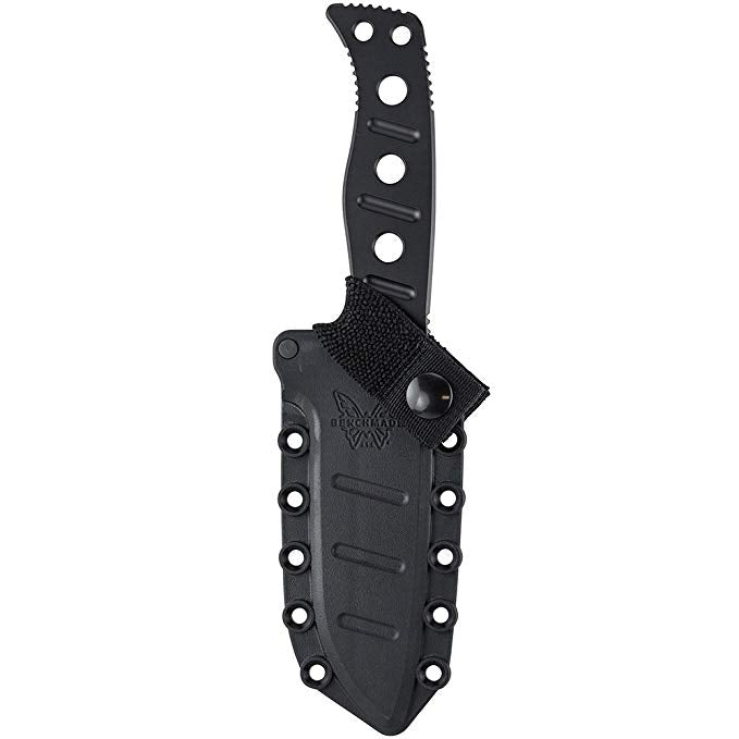 Benchmade Fixed Adamas 375BK D2 drop point blade detail