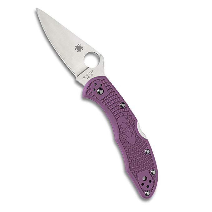 Spyderco Delica 4 FFG Purple C11FPPR Folding Knife - Plain