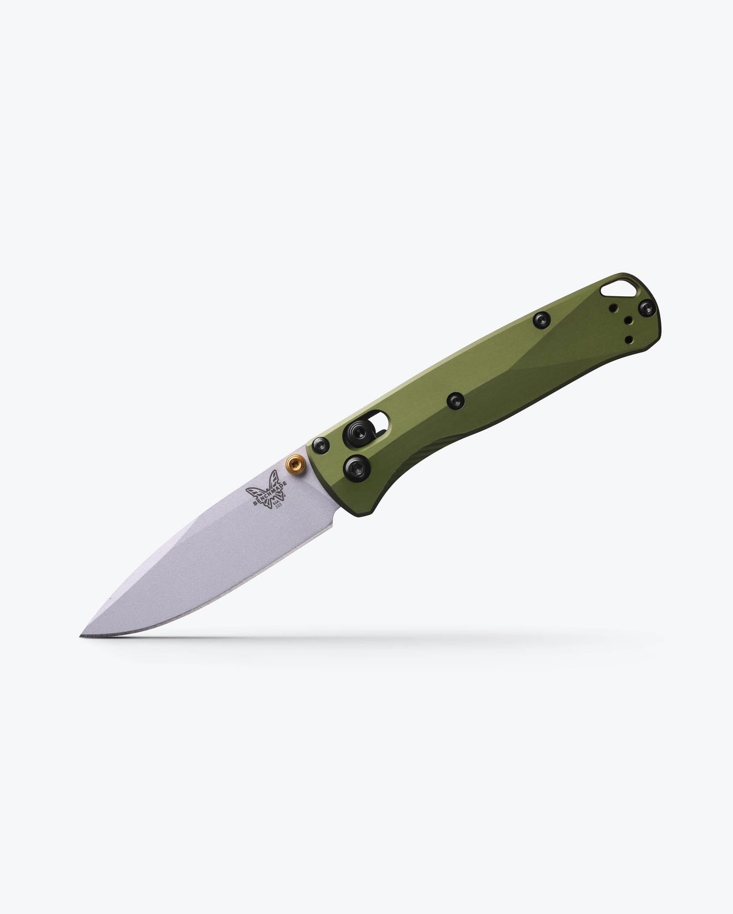Benchmade Mini Bugout 533SL-10 open position showing CPM-S90V drop-point blade