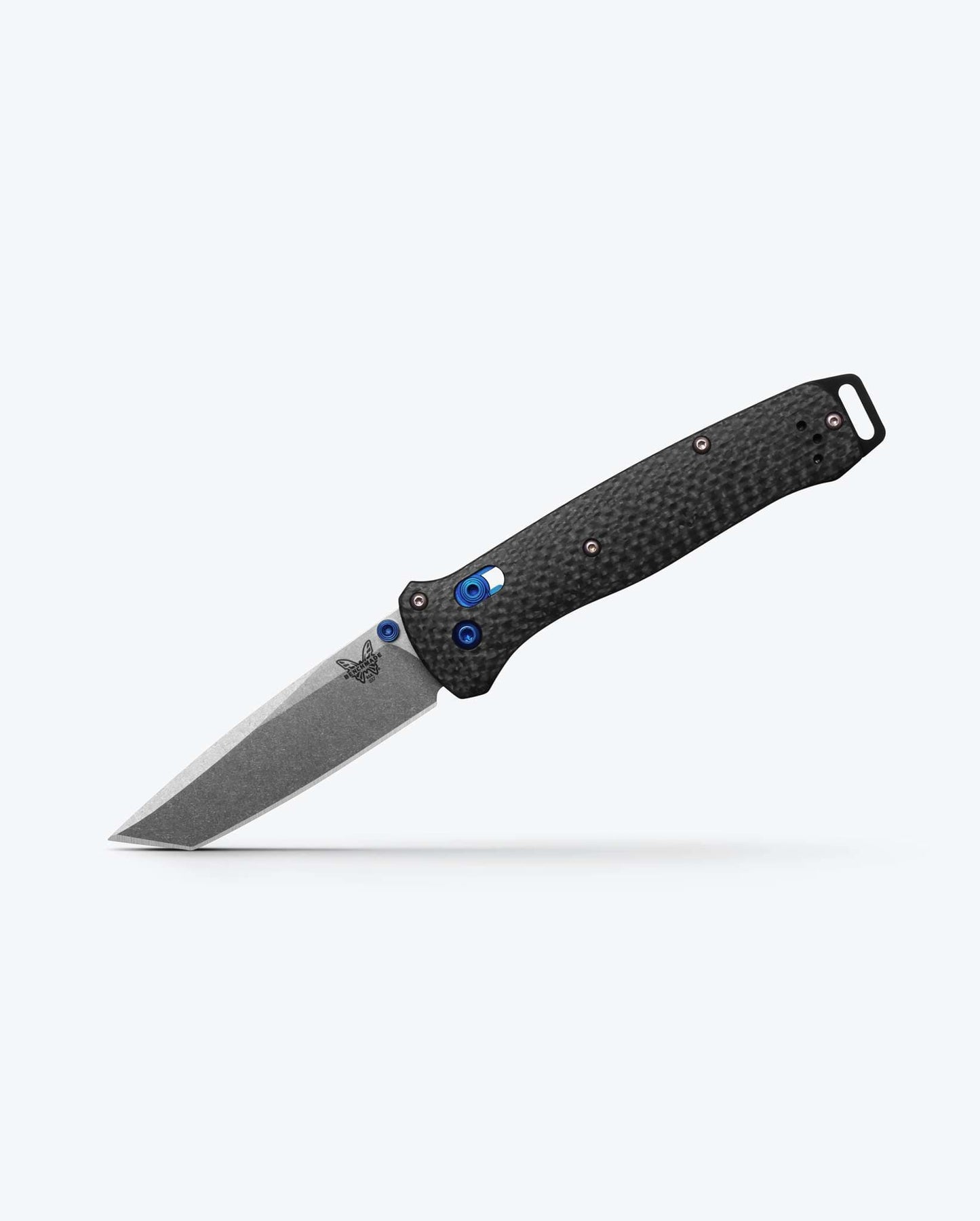 Benchmade Bailout 537-09 open position showing M390 tanto blade
