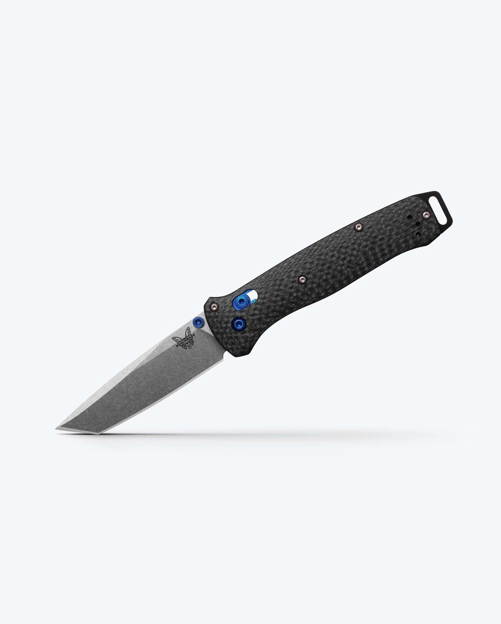 Benchmade Bailout 537-09 open position showing M390 tanto blade