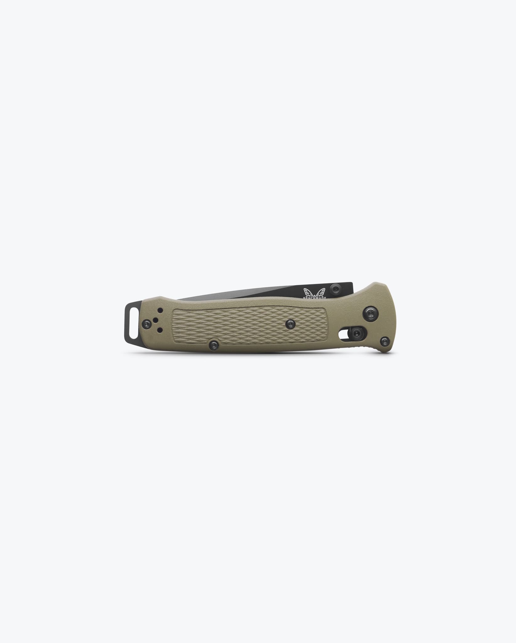 Benchmade Bailout 537BK-06 closed view showing Ranger Green Grivory handle