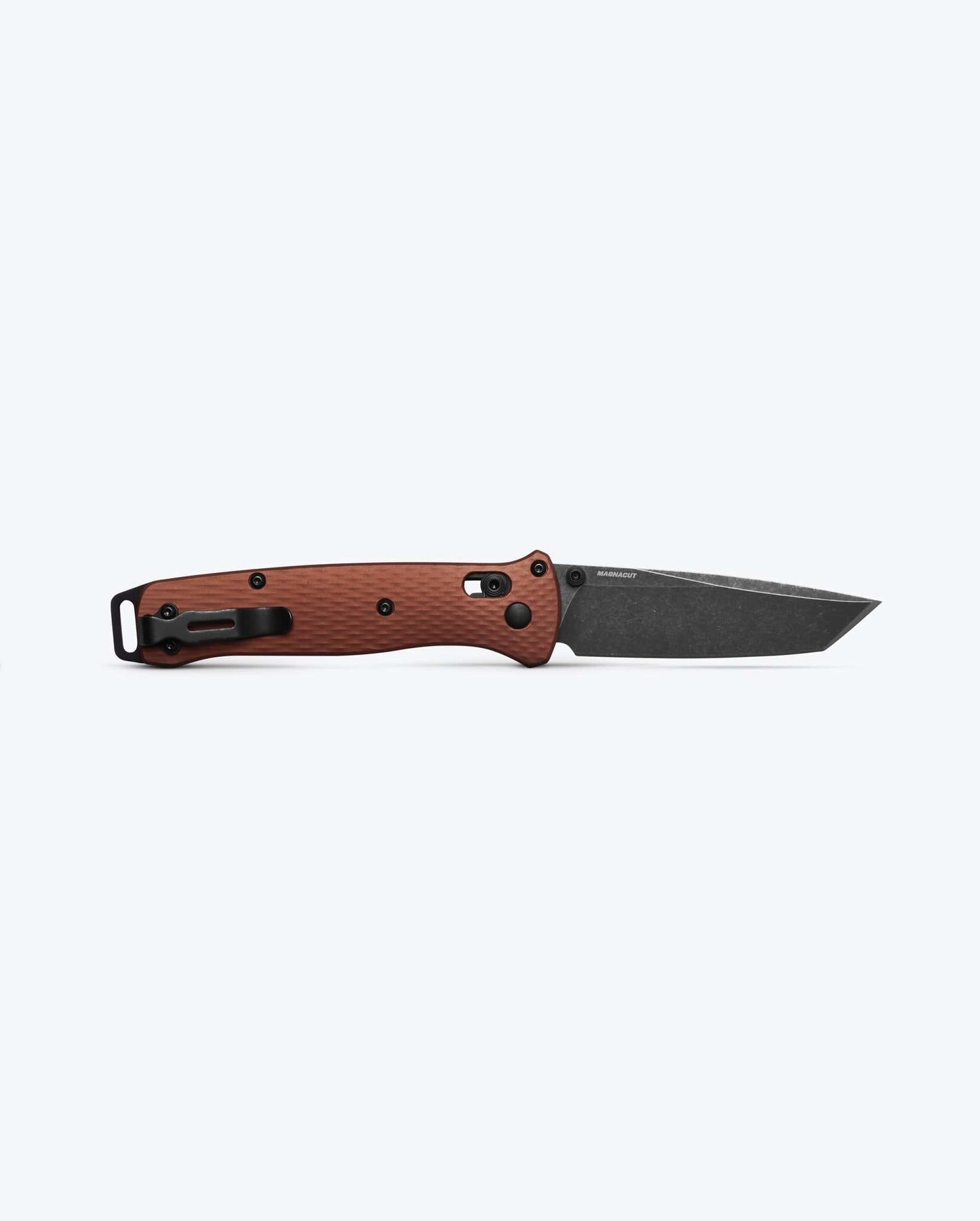 Benchmade Bailout 537BK-07 blade detail, DLC Battlewash CPM-MagnaCut tanto