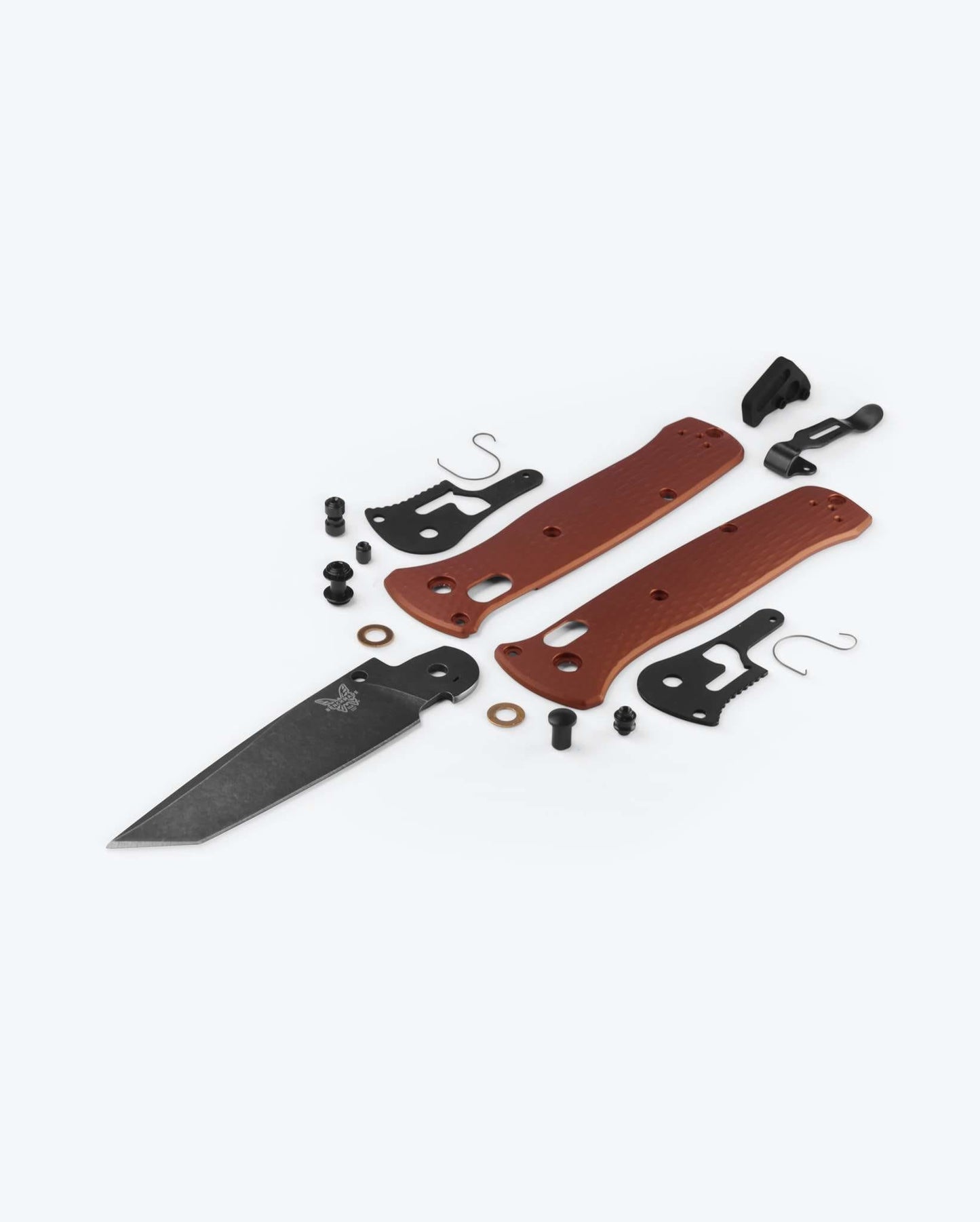 Benchmade Bailout 537BK-07 Burnt Copper aluminum handle and component detail
