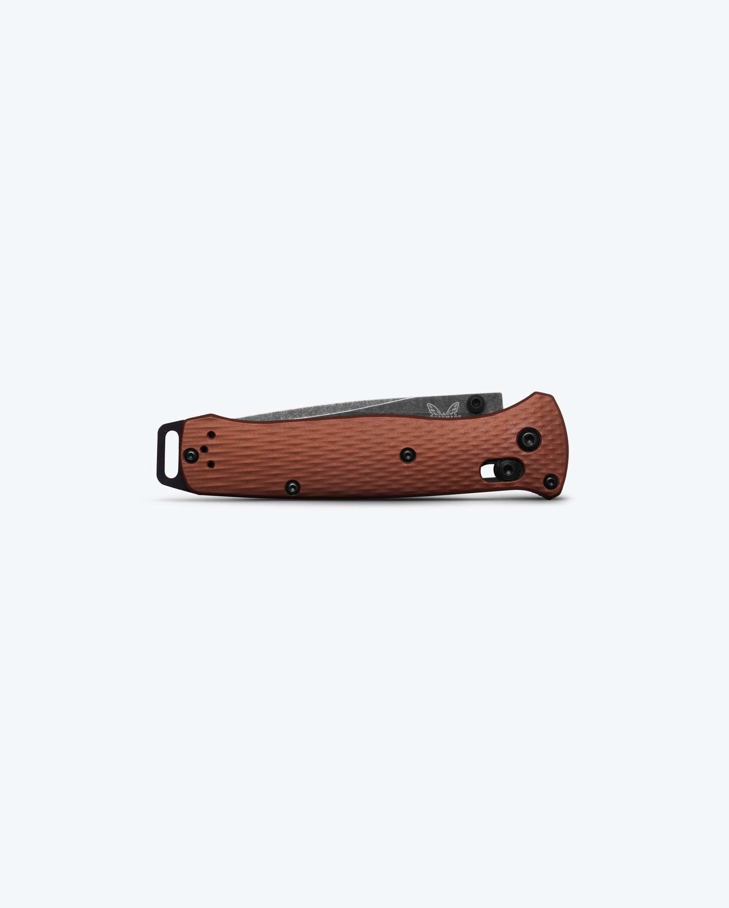 Benchmade Bailout 537SBK-07 closed view showing Burnt Copper aluminum handle