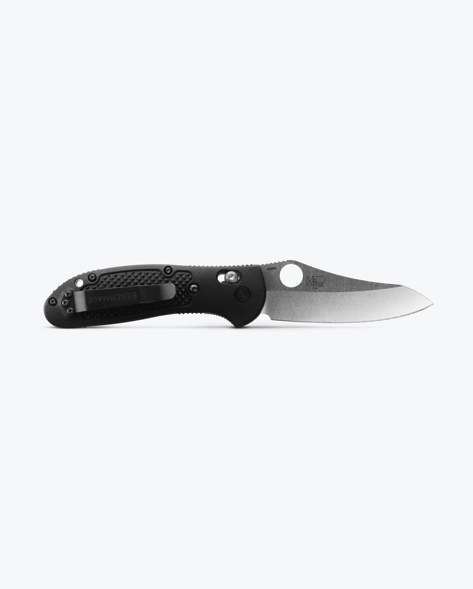 Benchmade Griptilian 550-S30V open back view with thumb hole opener