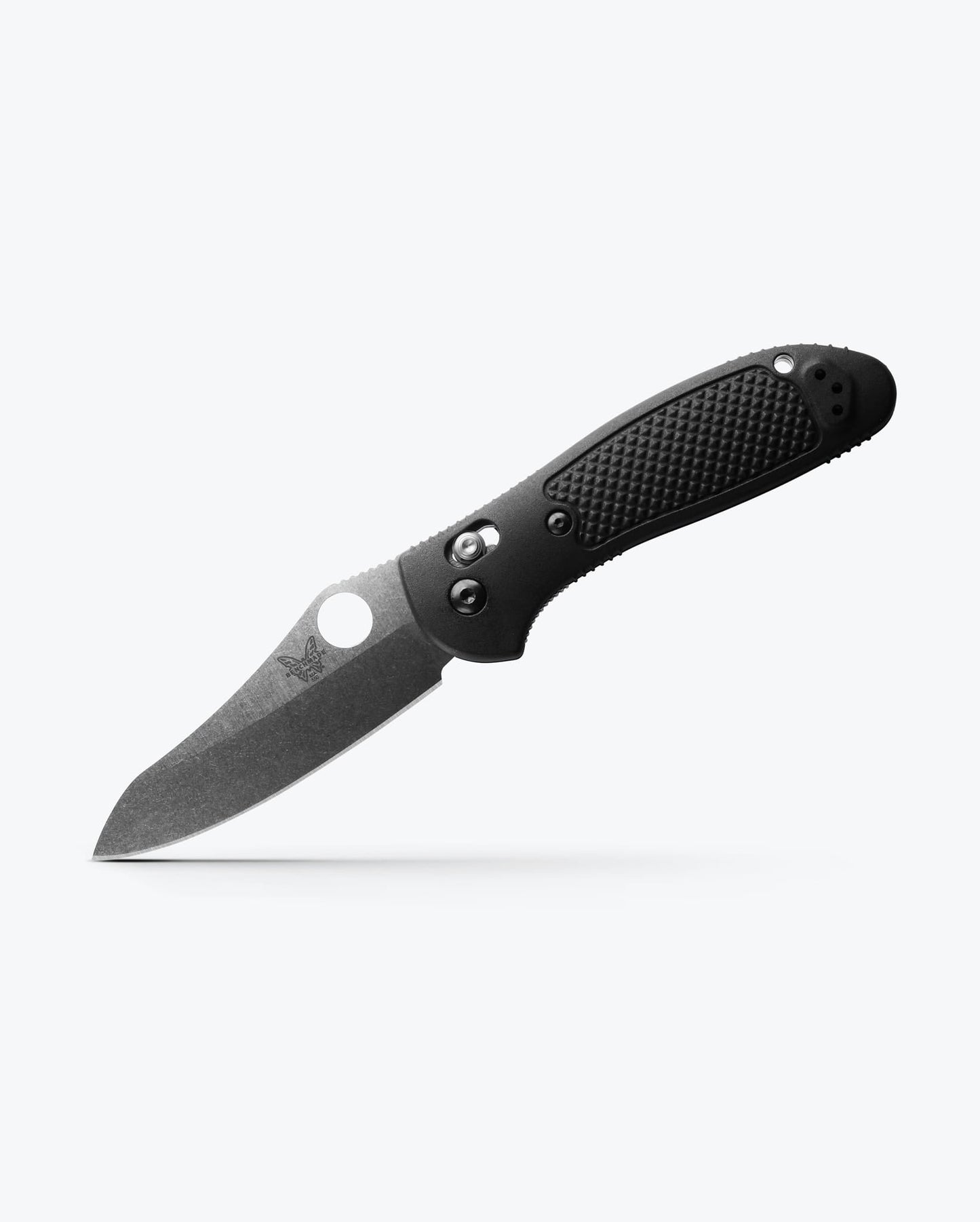 Benchmade Griptilian 550-S30V open position showing CPM-S30V sheepsfoot blade