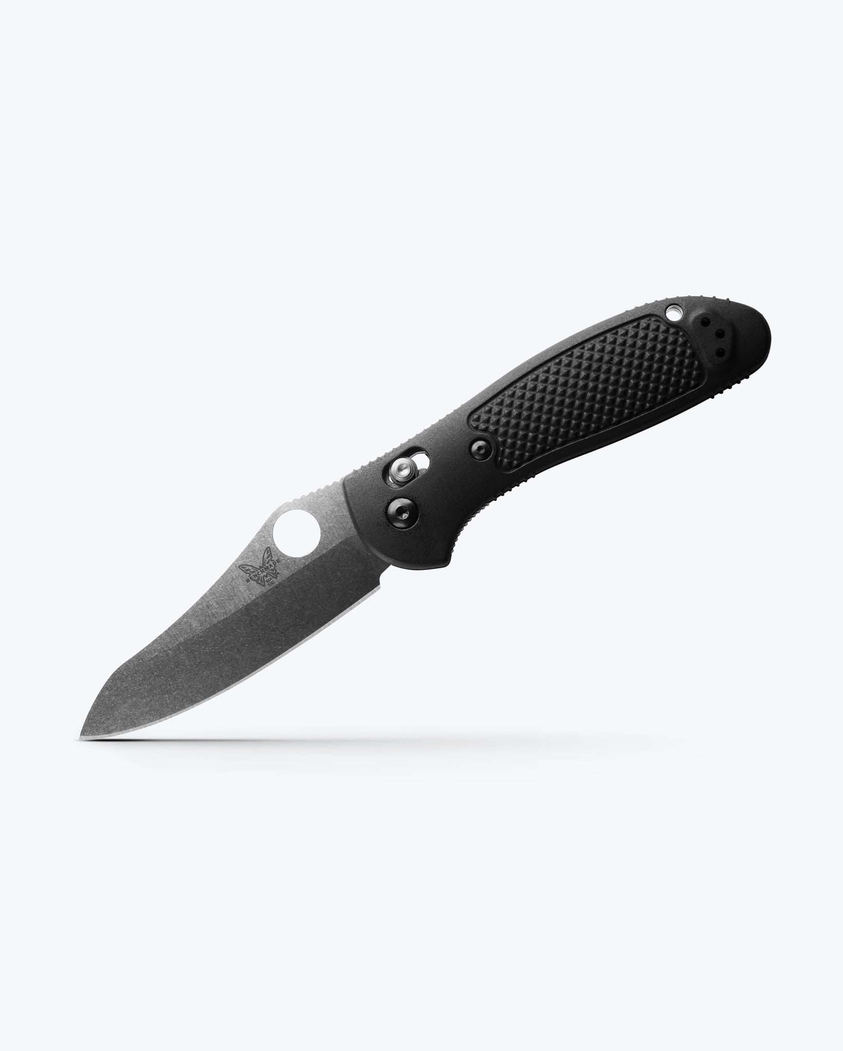 Benchmade Griptilian 550-S30V open position showing CPM-S30V sheepsfoot blade