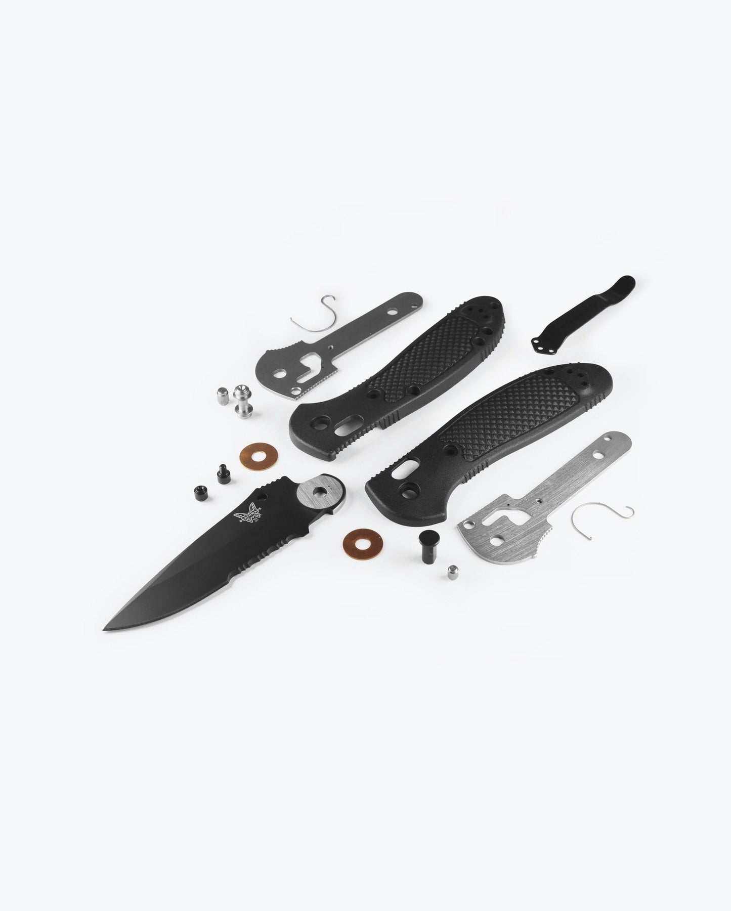 Benchmade Griptilian 551SBK-S30V black Grivory handle and component detail