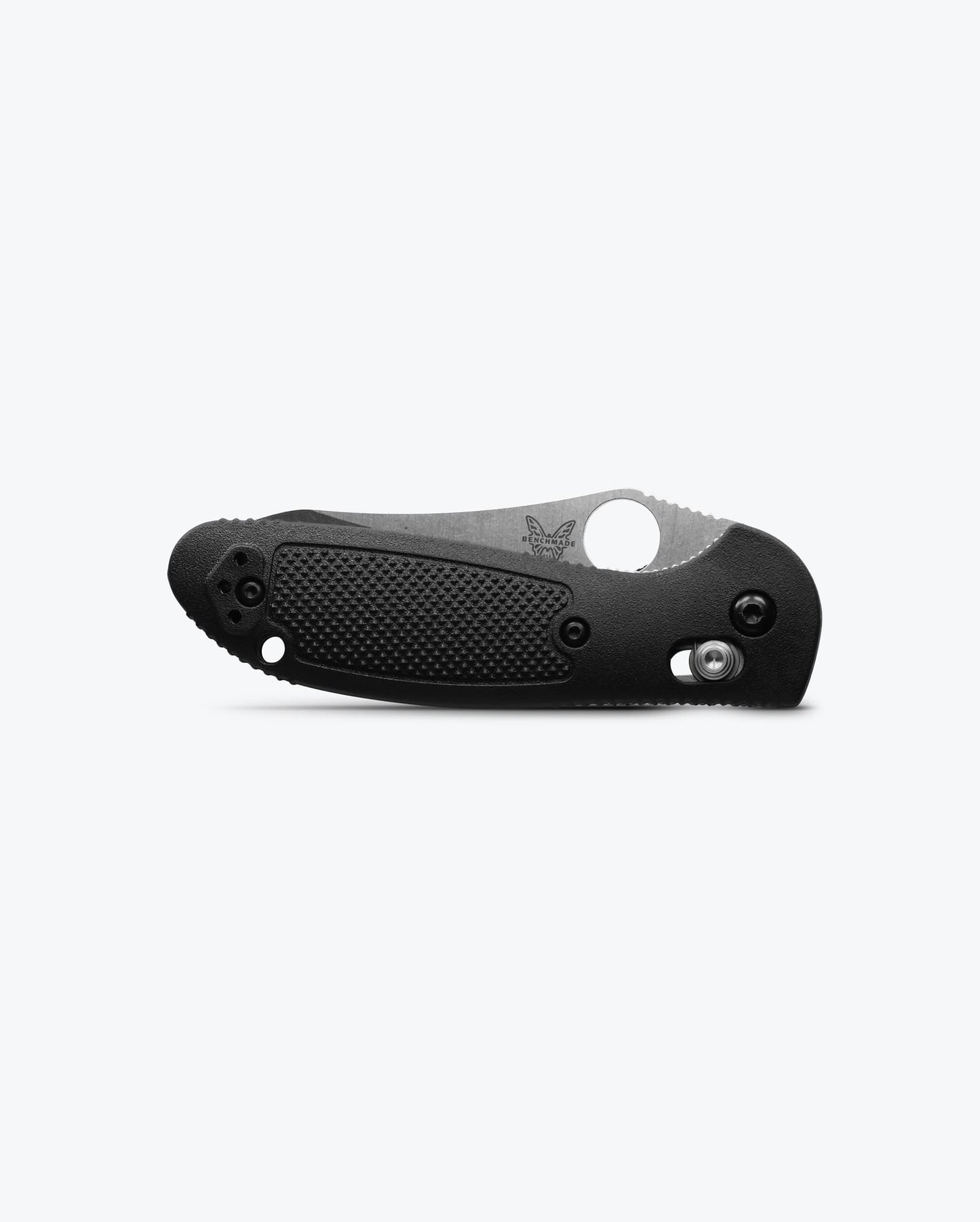 Benchmade Mini Griptilian 555-S30V closed view showing black Grivory handle