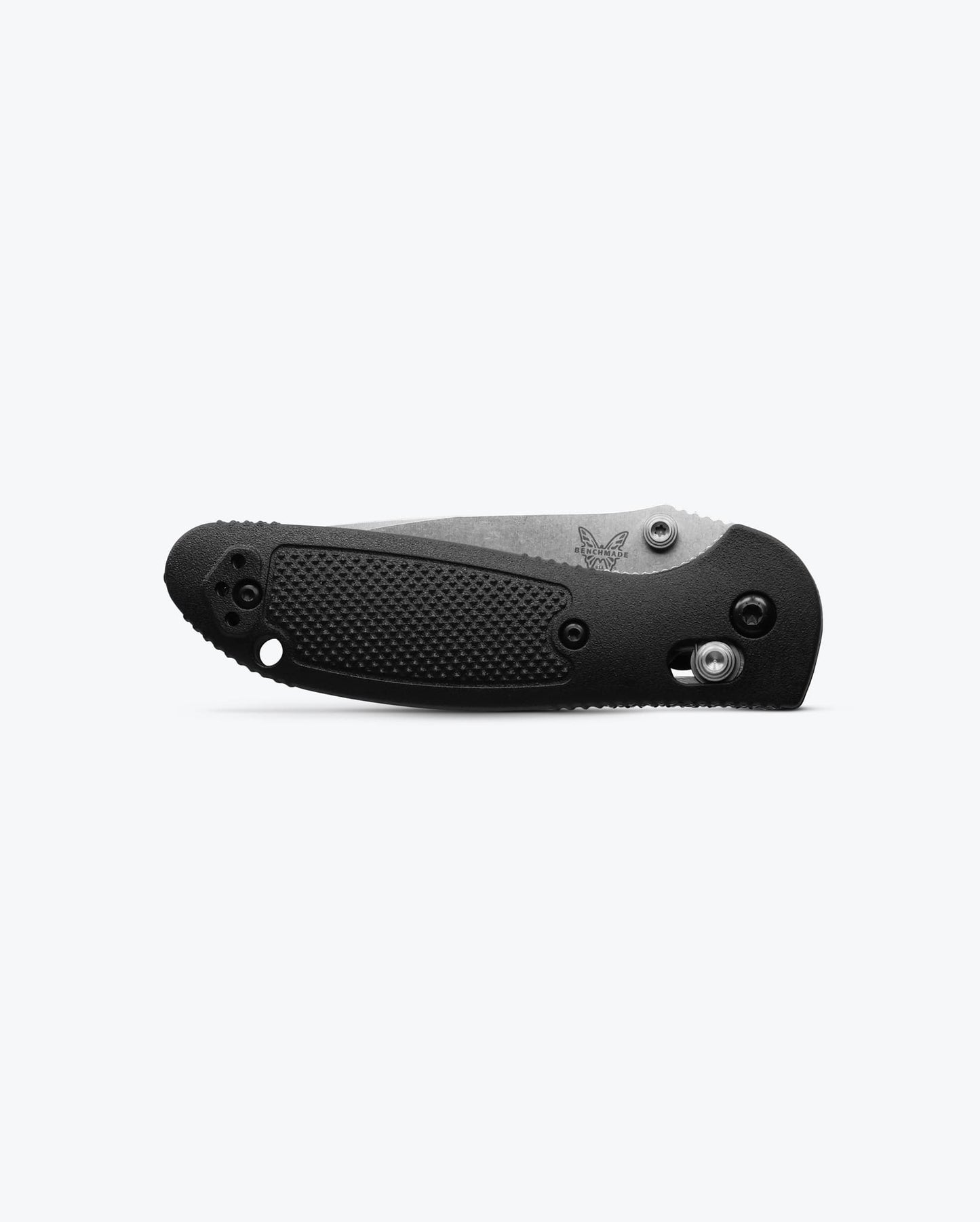 Benchmade Mini Griptilian 556-S30V closed view showing black Grivory handle