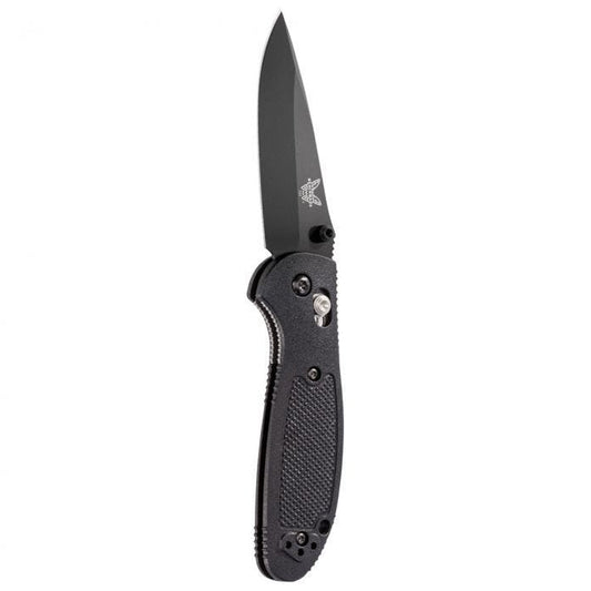 Benchmade Mini Griptilian 556BK-S30V front view - 2.91" black CPM-S30V drop point folding knife