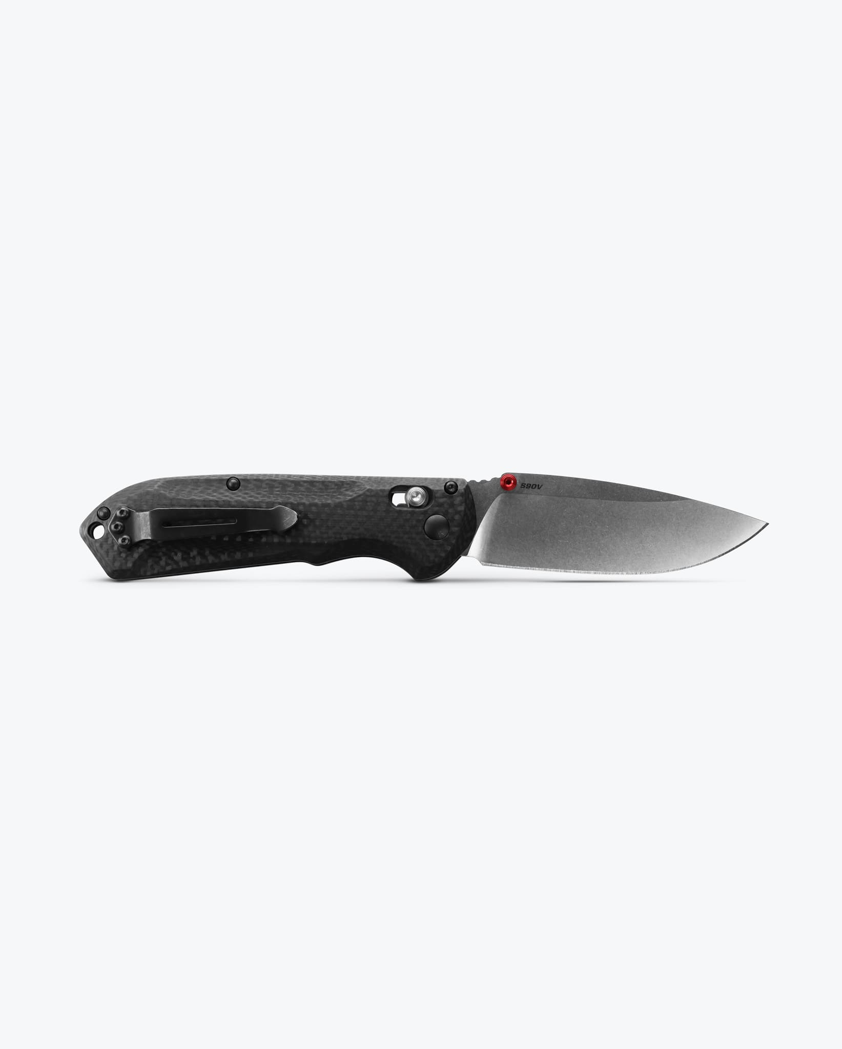 Benchmade Freek 560-03 blade detail, satin CPM-S90V drop-point