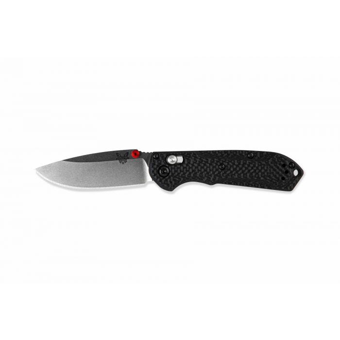 Benchmade Mini Freek 565-1 closed view showing carbon fiber handle