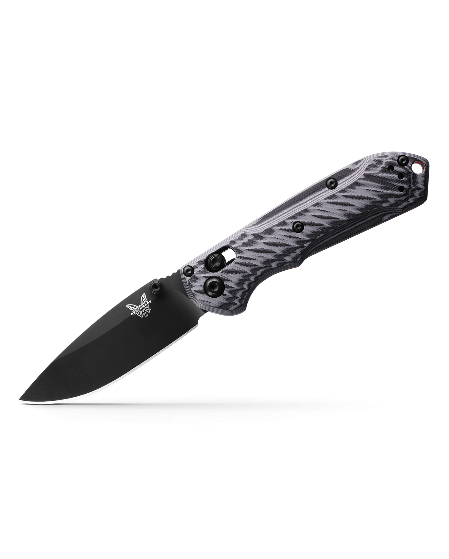 Benchmade 565BK-02 Mini Freek Folding Knife 3" CPM-M4 Black Drop Point Plain Blade Black/Gray G10 Handles