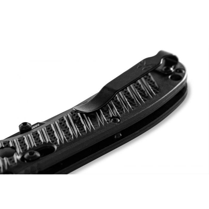 Benchmade Presidio II 570SBK-1 folding knife with reversible deep-carry pocket clip