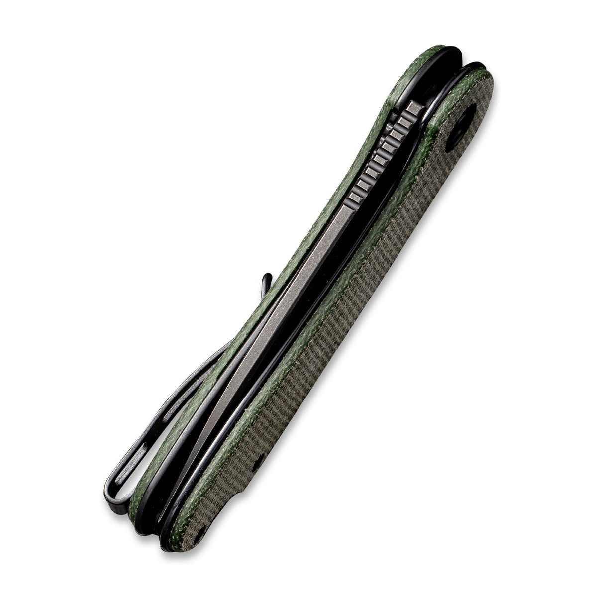 CIVIVI Elementum 907T-E Folding Knife 2.96 in Black D2 Blade Green Micarta Handle