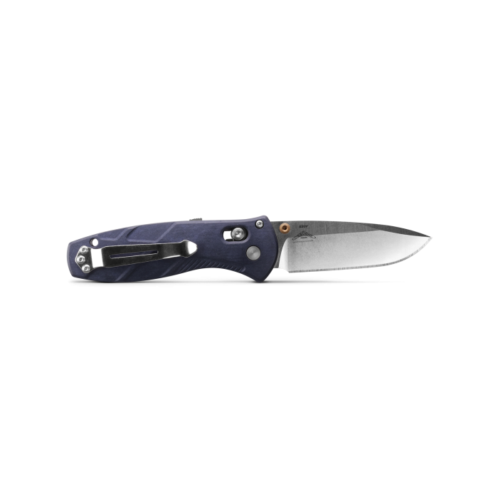 Benchmade Mini Barrage 585-03 – 2.91″ CPM-S30V Drop Point AXIS-Assisted Folding Knife, Blue Canyon Richlite