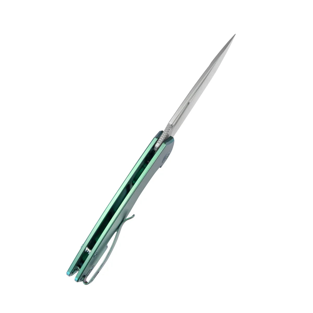 Kubey Knife Tityus 3.39" 14C28N Green Titanium KUB360B