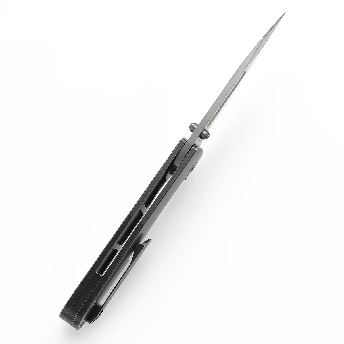 Kansept Superhawk 3.89" Blackwash Titanium Black Damascus K1084A3