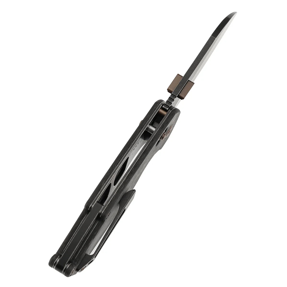Kansept Model 6 K1022V1 – 3.1" CPM S35VN Blade, Shred Carbon Fiber Handle with Crossbar Lock (Nick Swan Design)