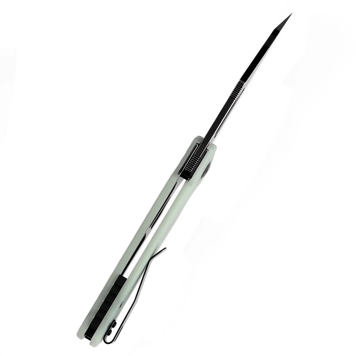 Kansept Egress 3.47" Black Stonewashed 14C28N Jade G10 T1033A6
