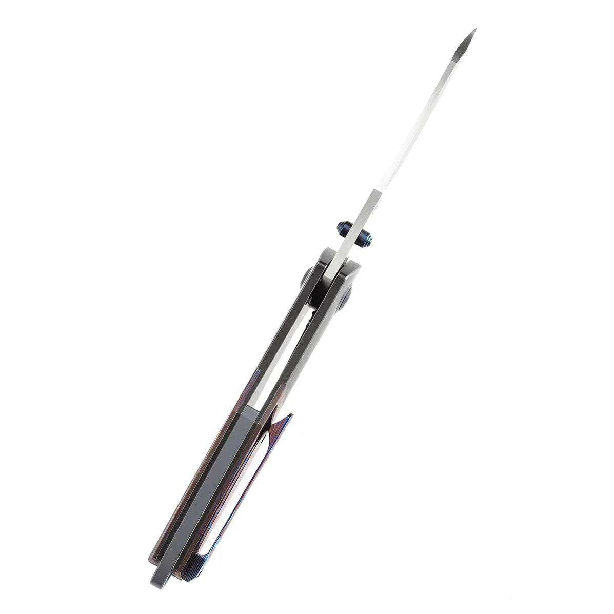Kansept Mistaken 3.15" Blackwash Titanium + Timascus + Timascus Clip Black, Purple K1053A3