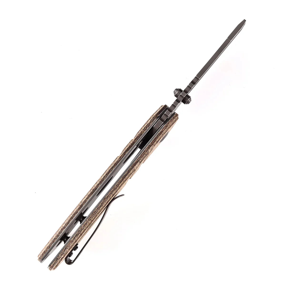 Kansept M+ Korvid 3.07" Gray Anodized+ Stonewashed CPM S35VN Brown, Gray K2030C4U