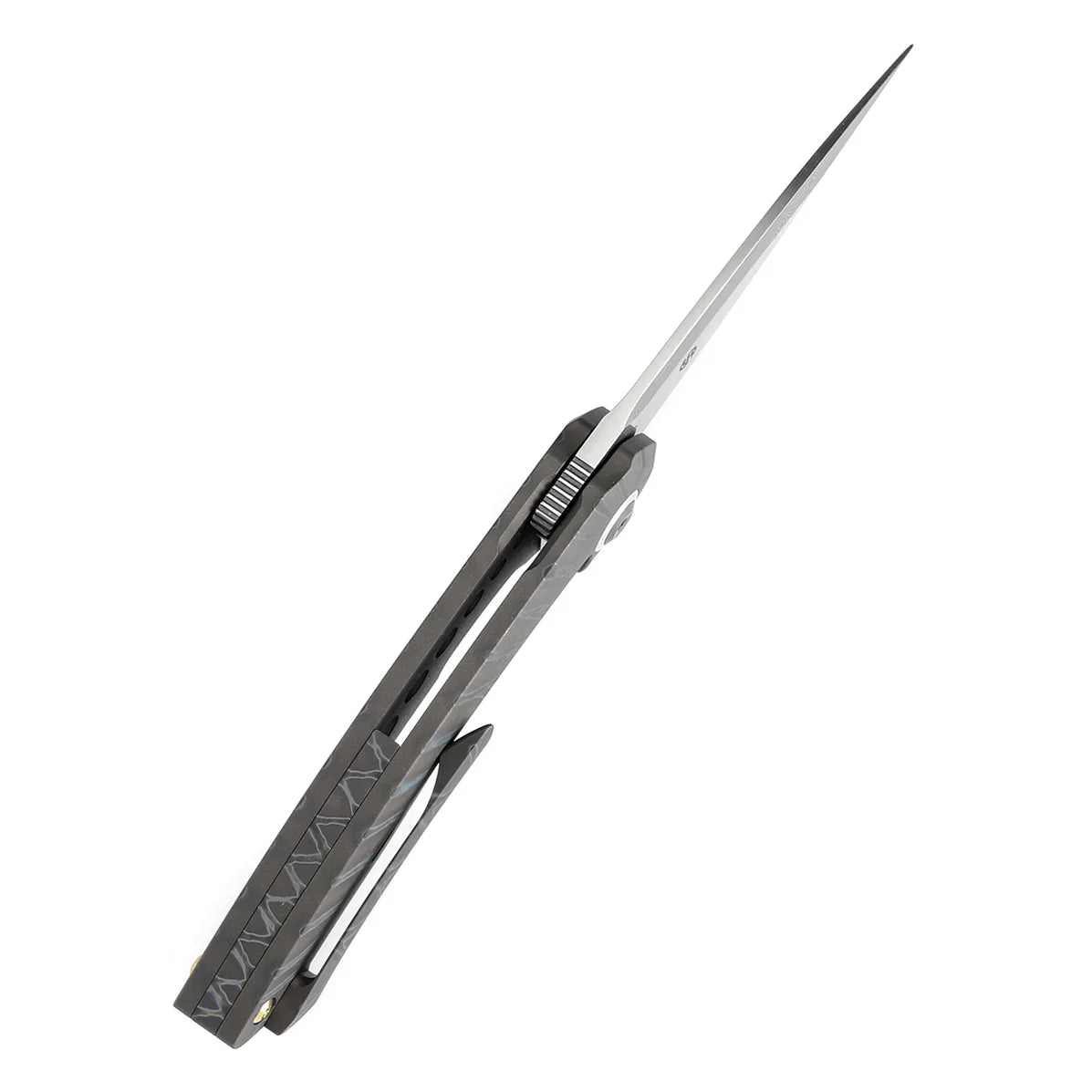 Kansept ODD 21 3.08" Damascus Titanium with Tiger Stripe Finish Grey K1077A5