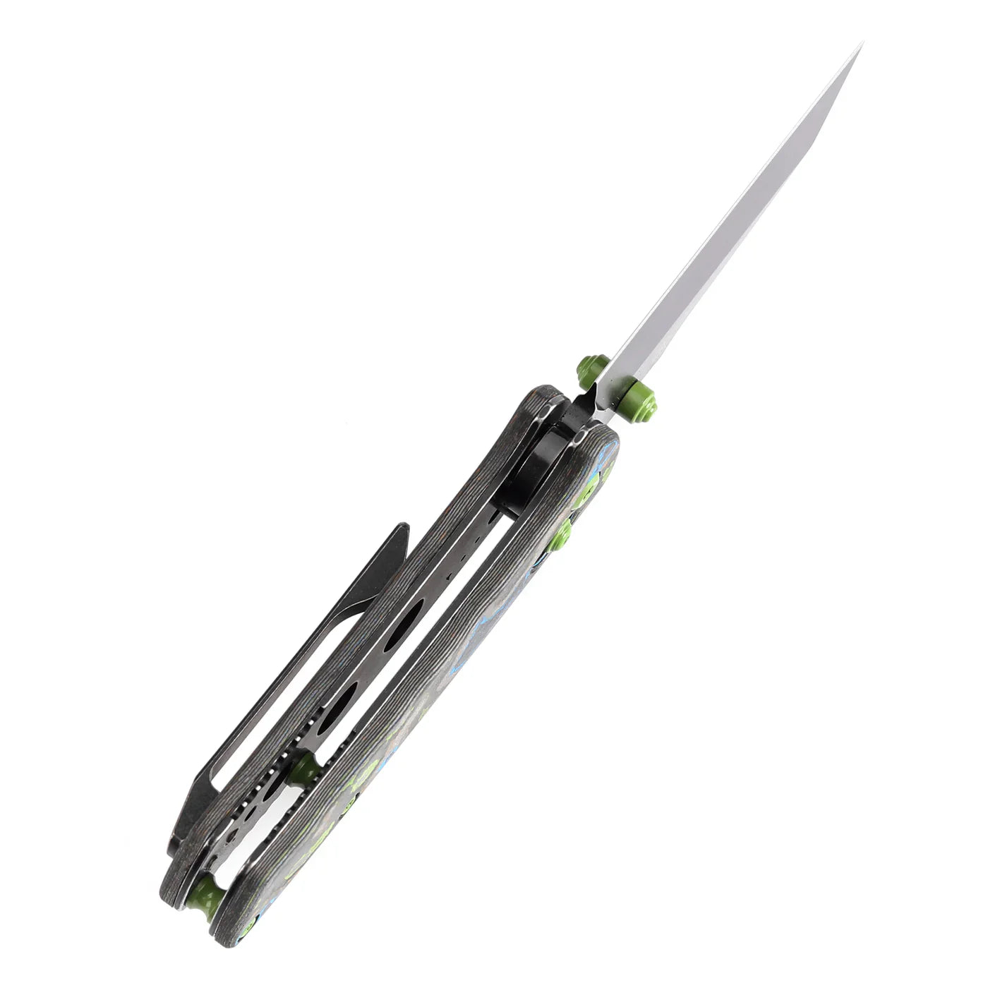 Kansept Little Main Street 2.26" CPM S35VN 80S Camo Carbon Fiber Green Gray K2015V4