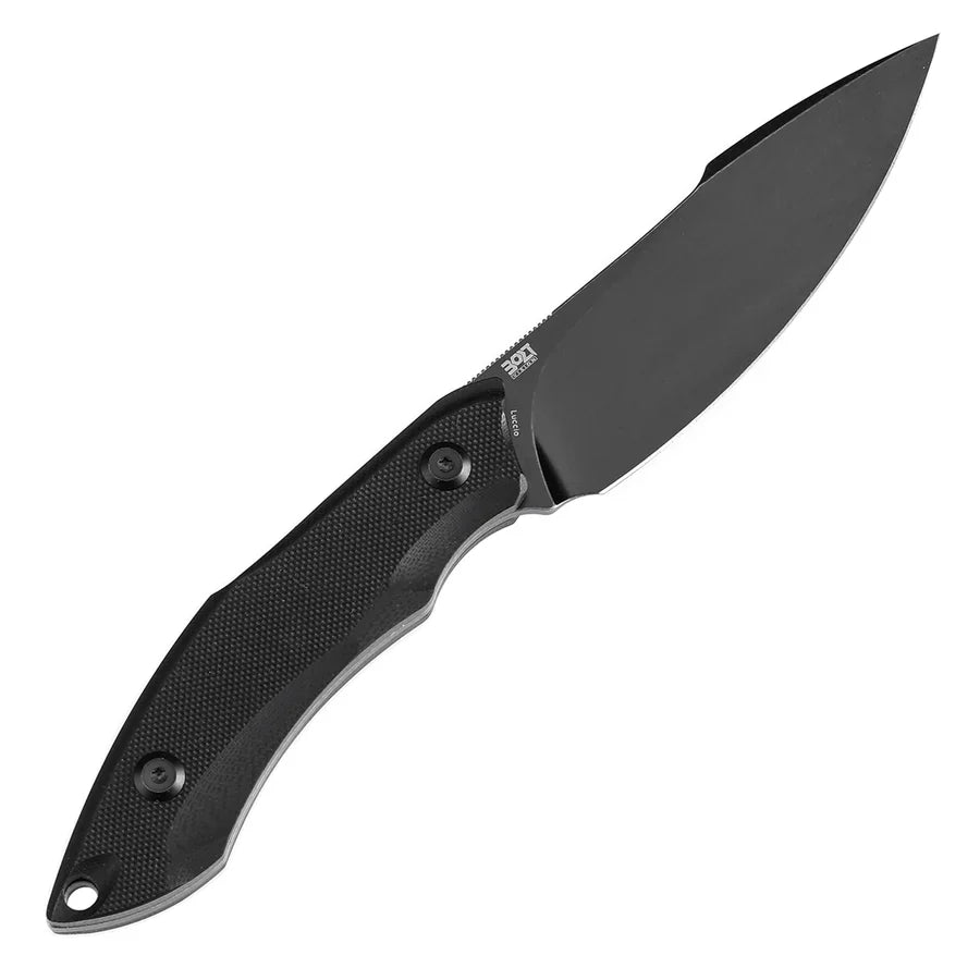 Tenable Luccio G007A2 – 3.81" Blackwash 14C28N Blade, Black G10 Handle