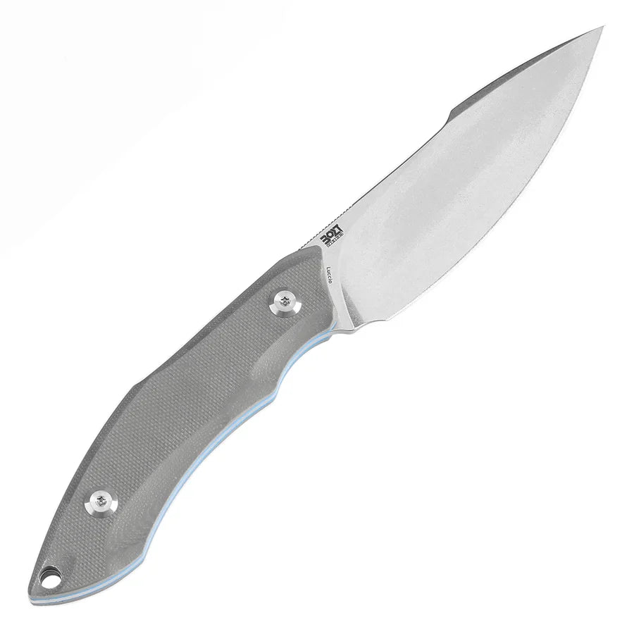 Tenable Luccio G007A4 – 3.81" Stonewashed 14C28N Blade, Grey G10 Handle