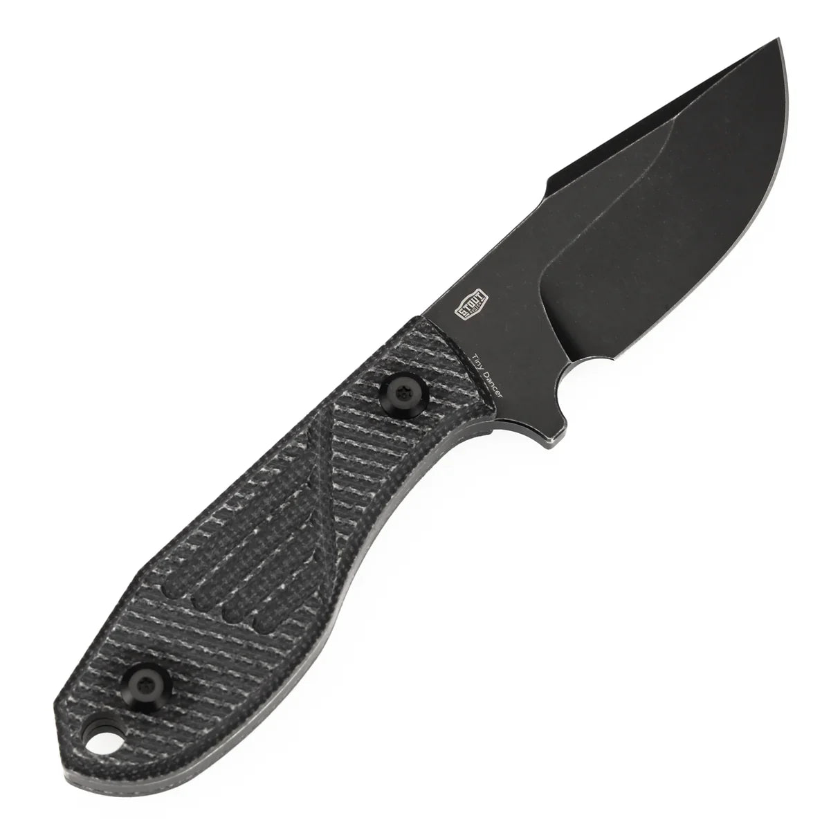 Tenable Tiny Dancer G014A4 – 3.17" Blackwash D2 Drop Point Blade, Black Micarta Handle, Fixed Blade EDC Knife – Designed by JB Stout