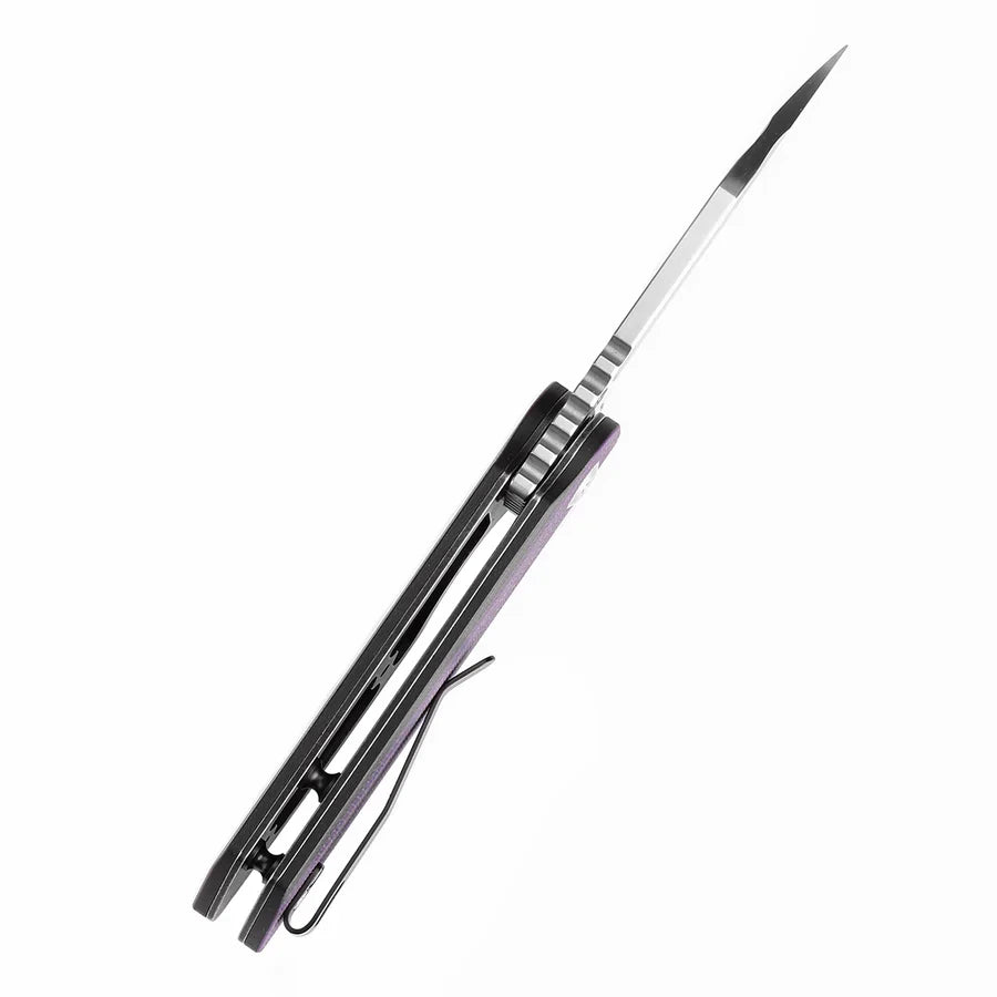 Tenable Rafe L 3.19" Satin 14C28N Purple and Black G10 T1048A5aTenable Rafe L T1048A5 – 3.19" Satin 14C28N Blade, Purple & Black G10 Handle with Liner Lock