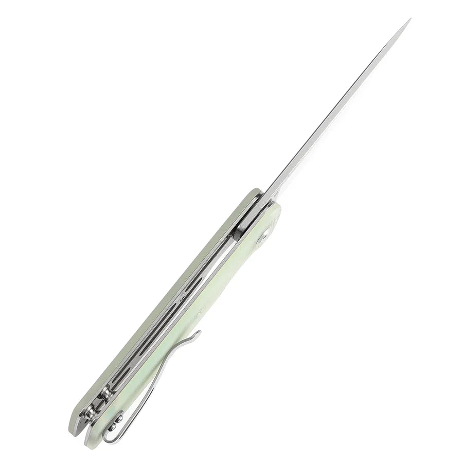 Tenable Anomaly T2038A4 – 3.14" Stonewashed Nitro-V Drop Point Blade, Jade G10 Handle with Liner Lock