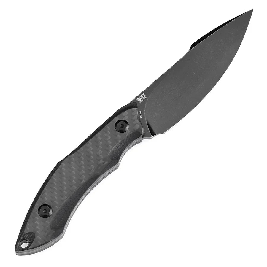 Tenable Luccio G007A6 – 3.81" Blackwash 14C28N Blade, Carbon Fiber + G10 Handle