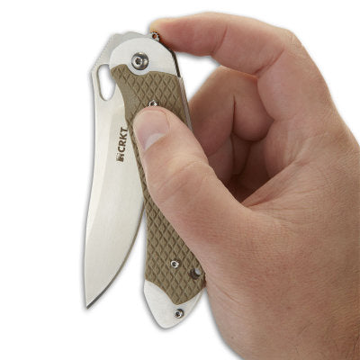CRKT V.A.S.P. 7480 Plain Edge Steve Jernigan Designed Folding Knife (3.71 Inch Blade)