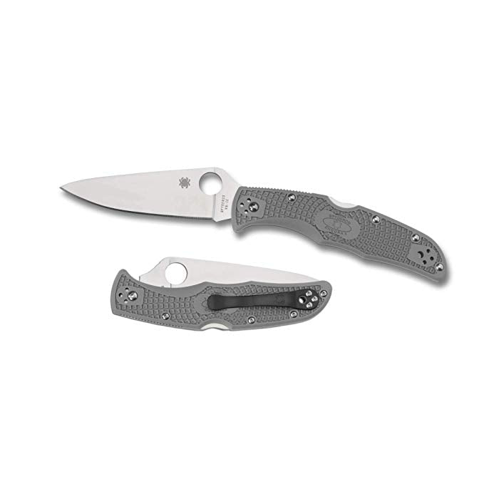 Spyderco Endura 4 FFG Gray FRN C10FPGY Folding Knife - Plain