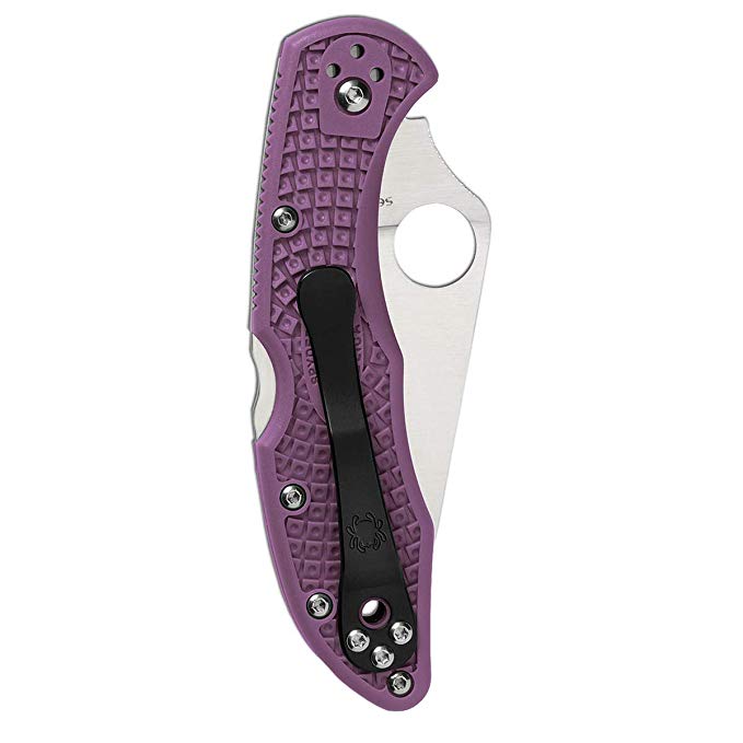 Spyderco Delica 4 FFG Purple C11FPPR Folding Knife - Plain