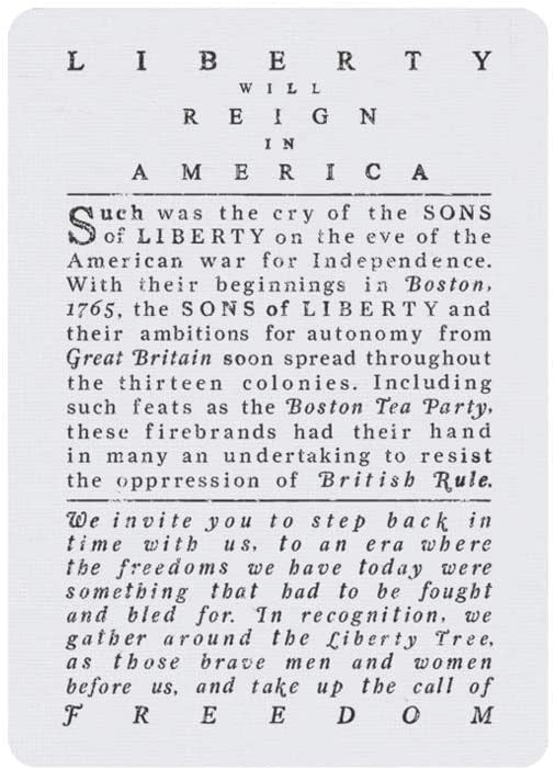 Sons of Liberty Playing Cards - Patriot Blue