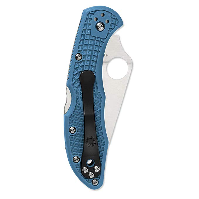 Spyderco Delica 4 FFG Blue C11FPBL Folding Knife - Plain