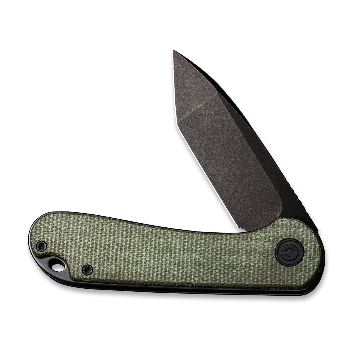 CIVIVI Elementum 907T-E Folding Knife 2.96 in Black D2 Blade Green Micarta Handle