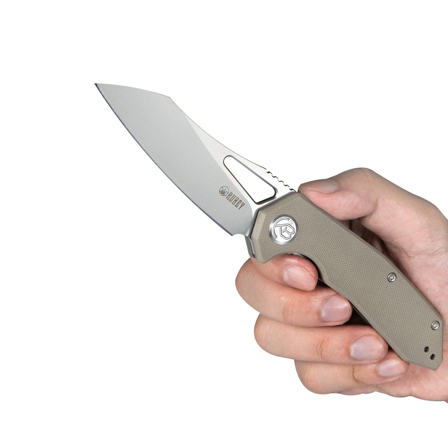 Kubey Knife Vagrant Liner Lock Folding Knife 3.15in AUS-10 Steel Blade G10 Handles - KU291B