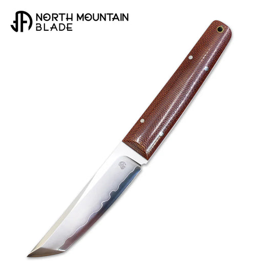 North Mountain Blade ChopMiniFixed-OldFashionedMicarta front view fixed blade knife